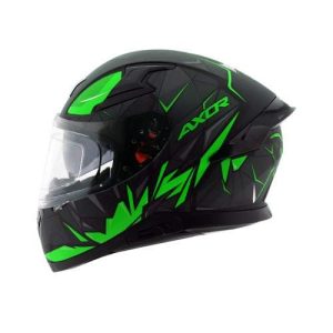 Axor Apex Hunter D/V Full Face Helmet (Dull Black Neon Green)