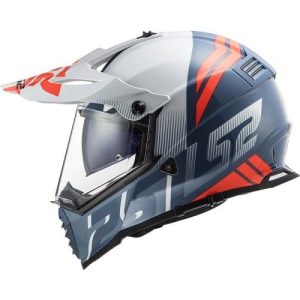 LS2 MX436 Pioneer Evolve White Cobalt Helmet