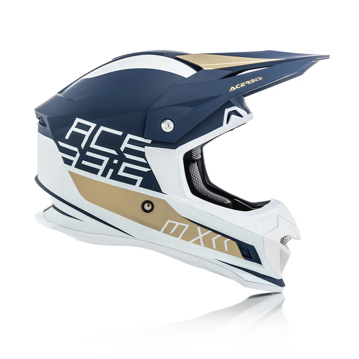 Acerbis Profile 4 - Motocross Riding Helmet (White/Blue) - Image 8