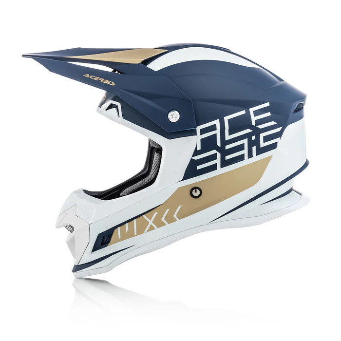 Acerbis Profile 4 - Motocross Riding Helmet (White/Blue) - Image 7
