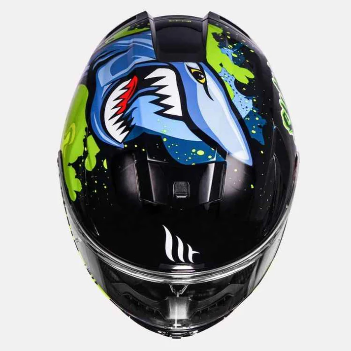 MT Helmet Hummer Shark - Gloss Fluorescent Yellow - Image 5
