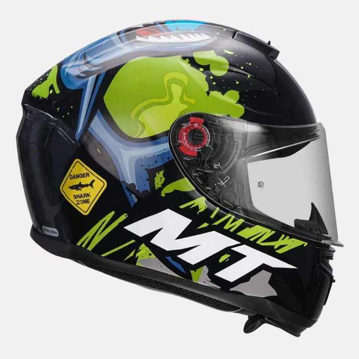 MT Helmet Hummer Shark - Gloss Fluorescent Yellow - Image 4