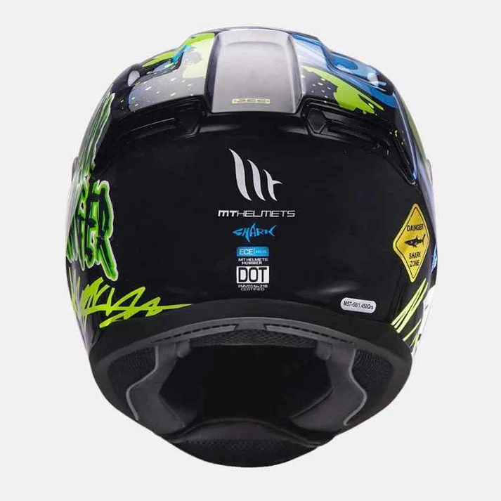 MT Helmet Hummer Shark - Gloss Fluorescent Yellow - Image 2