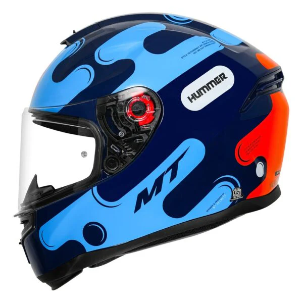 MT Hummer Liquer Helmet-Gloss Blue - Image 4