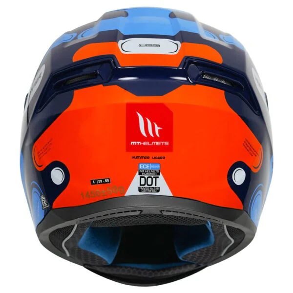 MT Hummer Liquer Helmet-Gloss Blue - Image 3