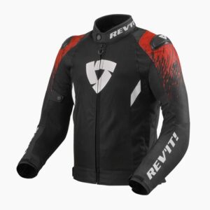 REV'IT! QUANTUM 2 BLACK RED RIDING JACKET