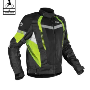 TORNADO PRO 4 JACKET - CE CERTIFIED CLASS A - Black Hi-Viz Green