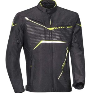 IXON Slash Light Textile Riding Jacket - Black White Yellow