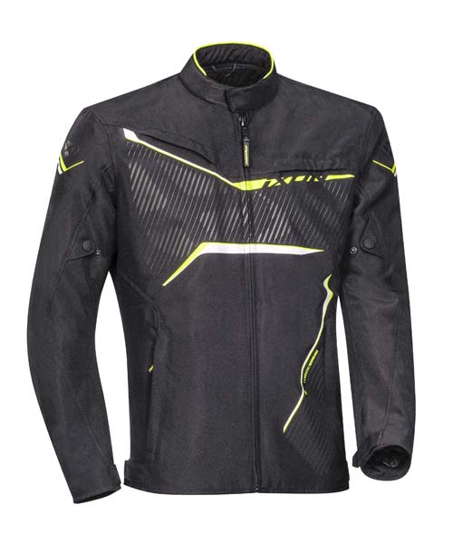 IXON Slash Light Textile Riding Jacket - Black White Yellow
