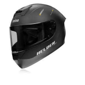Reise Helden Motorcycle Riding Helmet - Solid Black Matte