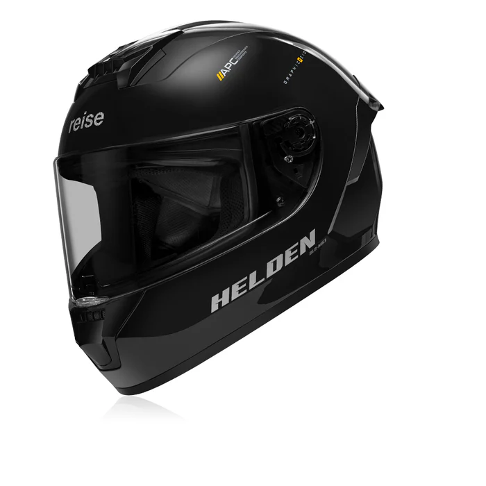 Reise Helden Helmet - Solid Black Gloss - Image 6