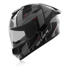 Reise Helden Motorcycle Riding Helmet - Black Grey