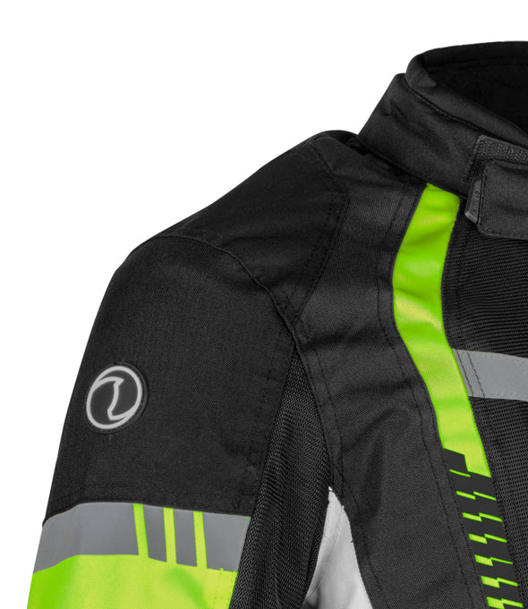 TORNADO PRO 4 JACKET - CE CERTIFIED CLASS A - Black Hi-Viz Green - Image 7