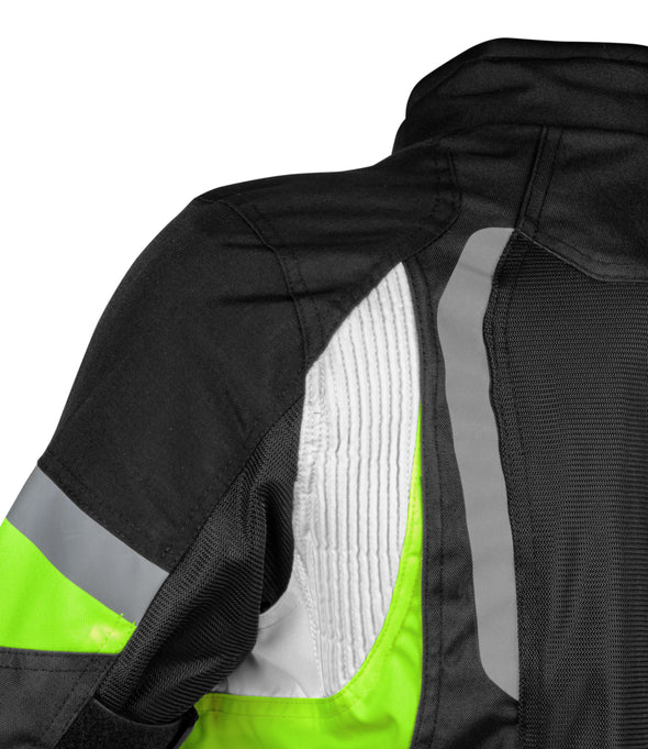 TORNADO PRO 4 JACKET - CE CERTIFIED CLASS A - Black Hi-Viz Green - Image 6