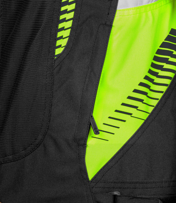 TORNADO PRO 4 JACKET - CE CERTIFIED CLASS A - Black Hi-Viz Green - Image 3