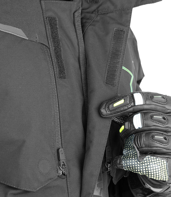 ADVENTO PRO JACKET - Black Hi-Viz Green - Image 9