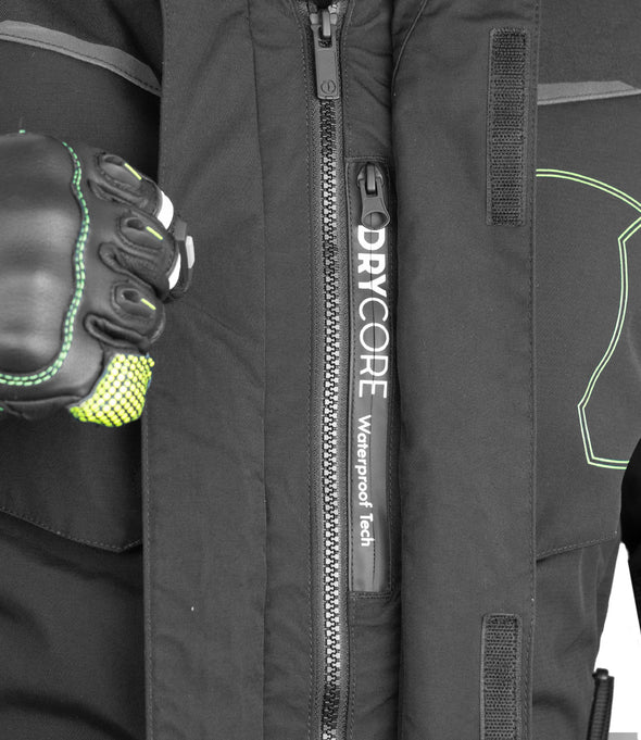 ADVENTO PRO JACKET - Black Hi-Viz Green - Image 8