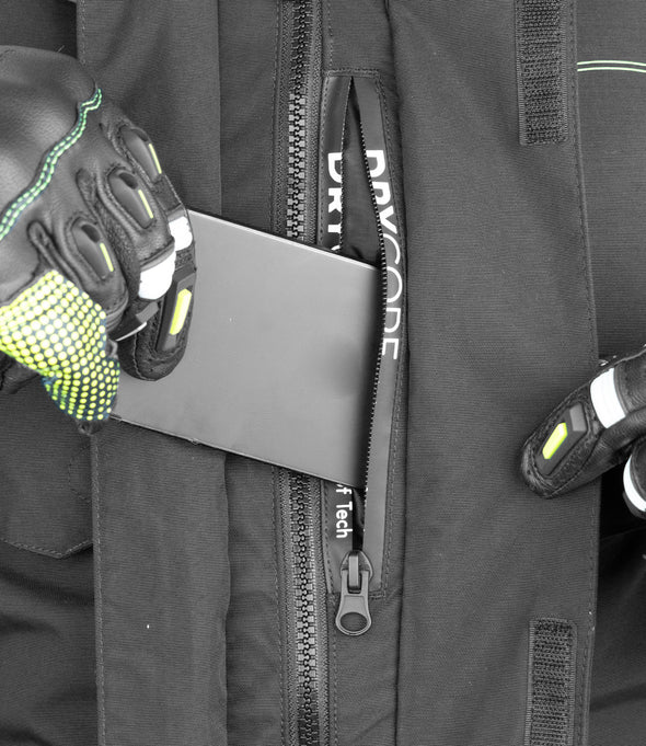ADVENTO PRO JACKET - Black Hi-Viz Green - Image 7