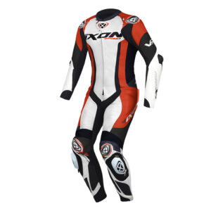IXON Vortex 3 Leather Suit - White Black Red